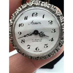 Arnex 17 Jewels Incabloc Watch with “24 Necklace Swiss Made